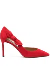 Aquazzura Very Bow Tie 105 Suede Point-toe Pumps