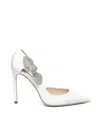 Aquazzura Very Bow Crystal-embellished Pointed-toe Pumps