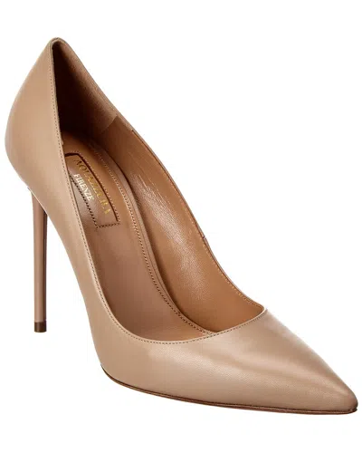 Aquazzura Purist 105 Leather Pump In Brown
