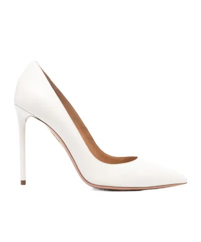 Aquazzura Purist 105mm Pointed-toe Pumps In White