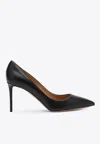 Aquazzura Purist 85 Nappa Leather Pumps In Black