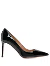 Aquazzura Leather Pointed Toe Stiletto Heel Pumps In Black