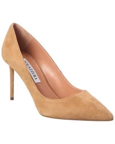 Aquazzura Purist 85 Suede Pump In Animal Print