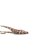 Aquazzura Purist Sling Flat In Natural In Nude
