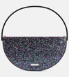 Aquazzura Purist Mini Glitter Clutch In Multicoloured