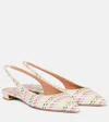 Aquazzura Purist Sling 50 Leather Pumps In White