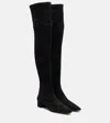 Aquazzura Remi 35 Suede Over-the-knee Boots In Black