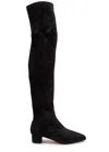 Aquazzura Remi 35 Suede Over-the-knee Boots In Black