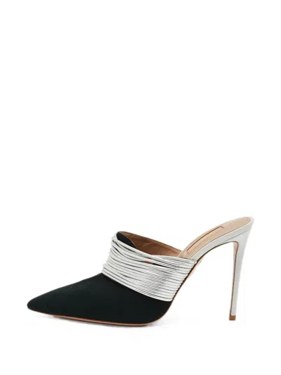 Pre-owned Aquazzura Rendez Vous Heeled Mules In Black