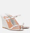 Aquazzura Chain Wedge Sandal 95 In Silver