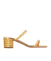 Aquazzura Riviera Chain 50 Textured Mirrored-leather Mules