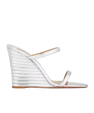 Aquazzura Riviera Wedge-sandalen 95mm In Gray