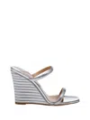 Shop Aquazzura Riviera Chain Wedge Sandal 95