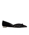 Aquazzura Romantic Ballet Flats Made Of In Black