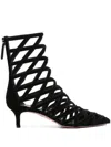 Aquazzura Woman Ankle Boots Black Size 7 Textile Fibers In Black