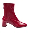 Aquazzura Sain Honore Bootie 50 In Nappa Gloss Color Red In Purple