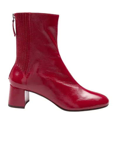 Aquazzura Round Toe Ankle Boots In Red