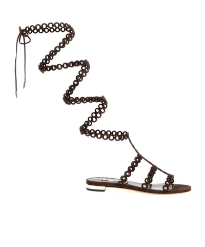 AQUAZZURA INFINITY CHAIN GLADIATOR SANDALS