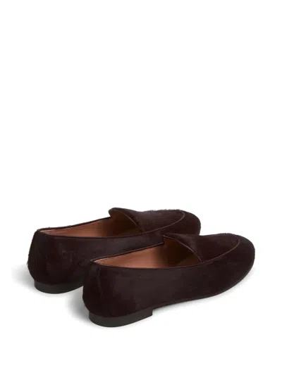 Aquazzura Round-toe Loafers In Brown