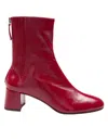 Aquazzura Sain Honore Bootie 50 In Nappa Gloss Color Red In Purple