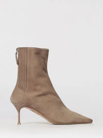 Aquazzura Boots Woman Color Brown In Multi