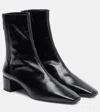 Aquazzura Block Heel Ankle Boots With Pointed Toe In Black