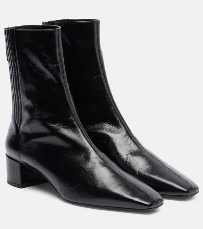 Aquazzura Saint Honore 35 Nappa Ankle Boots In Black