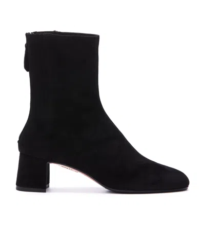 Aquazzura Saint Honore 50mm Ankle Boots In Black