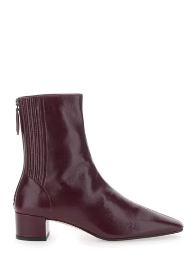 Aquazzura Saint Honoré Bootie 35 In Burgundy