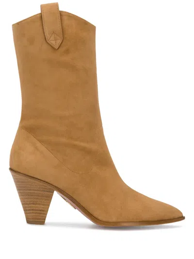 Aquazzura Boogie Camel-coloured Texan Boots Women In Brown