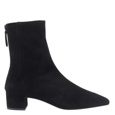 Aquazzura Black Leather Saint Honore Boots