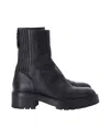 Aquazzura Womens Black Saint Honore Platform-sole Leather-blend Ankle Boots In Black
