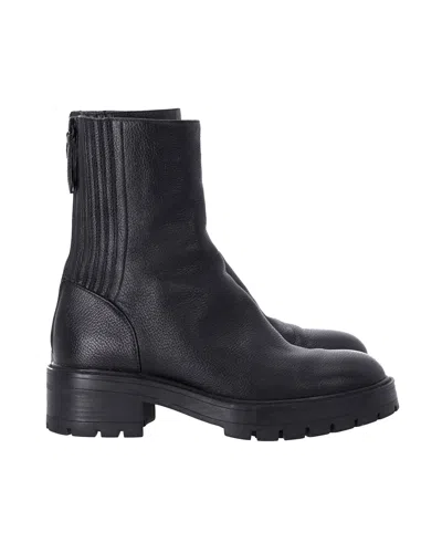 Aquazzura Womens Black Saint Honore Platform-sole Leather-blend Ankle Boots