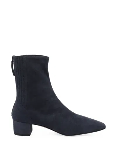 Aquazzura Suede Saint Honor Knee-high Boots 35 In Blue