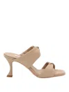 Aquazzura Twist 95 Sandals In Soft Leather In Nude & Neutrals