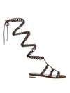 Aquazzura 'eternal Chain Gladiator' Sandals In Brown