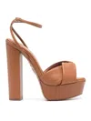 Aquazzura Olie Plateau 140 In Brown