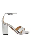 Aquazzura 'divine' Silver Sandals With Block Heel In Silver