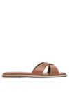 Aquazzura Double Strap Leather Flat Sole Sandals