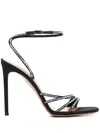 Aquazzura Embellished Fabric Mistica Sandals In Multi
