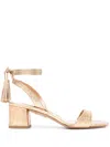 Aquazzura Alu 50mm Metallic-finish Sandals In Grey