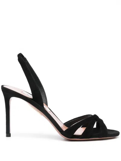 Aquazzura Stiletto Heel Slingback Sandals In Black