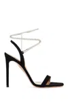 Aquazzura Careless Whisper Ankle Strap Embellished Sandals In Black