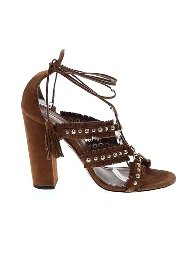 Pre-owned Aquazzura Sandals In Brown