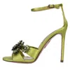 Aquazzura Sandals Green In Verde Blu E Verdi