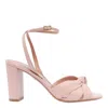Aquazzura Nina Knot Ankle-strap Sandals In Pink