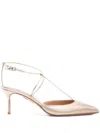 Aquazzura Roman Romance 65mm Pumps In Platino/light Copper