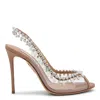 Aquazzura 110mm Temptation Crystal-embellished Pumps In Powder Pink