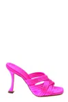 Aquazzura Oahu 100mm Satin Sandals In Purple