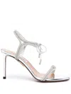 Aquazzura Crystal-embellished Stiletto Heel Sandals In Silver